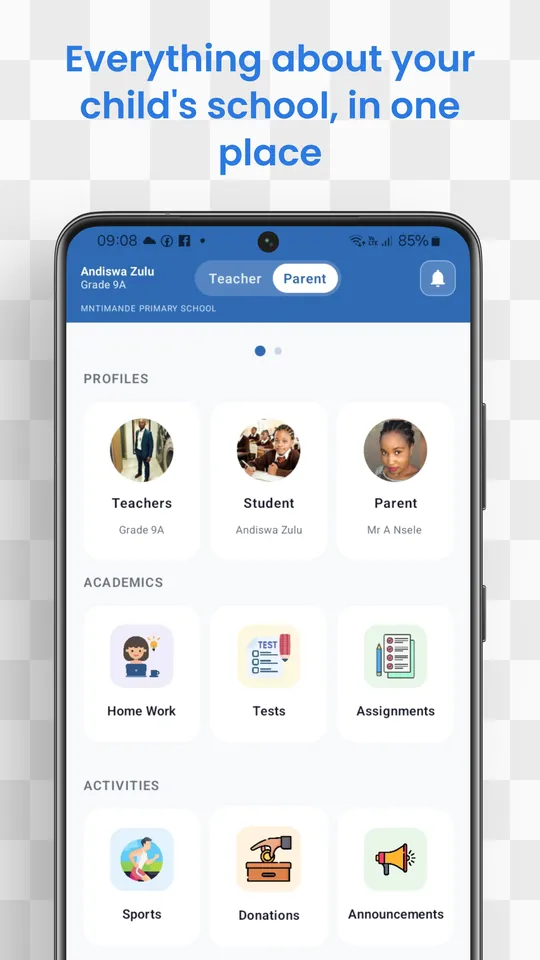Teacher Parent App screen 4